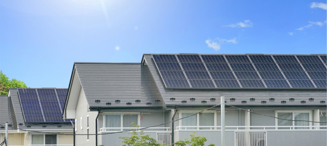 太陽光発電を設置した家