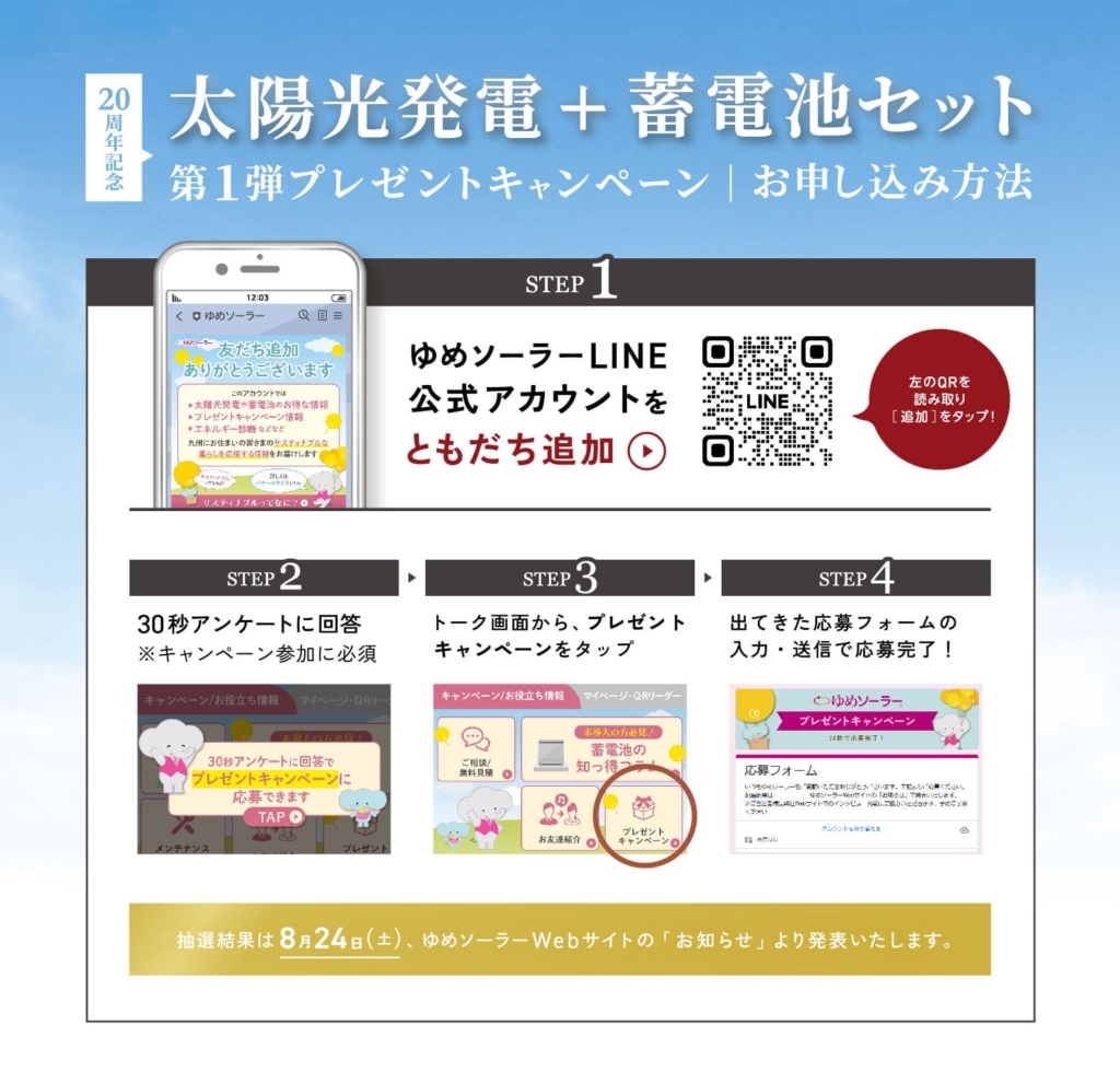 太陽光発電+蓄電池セット　第1弾プレゼントキャンペーン　お申込み方法