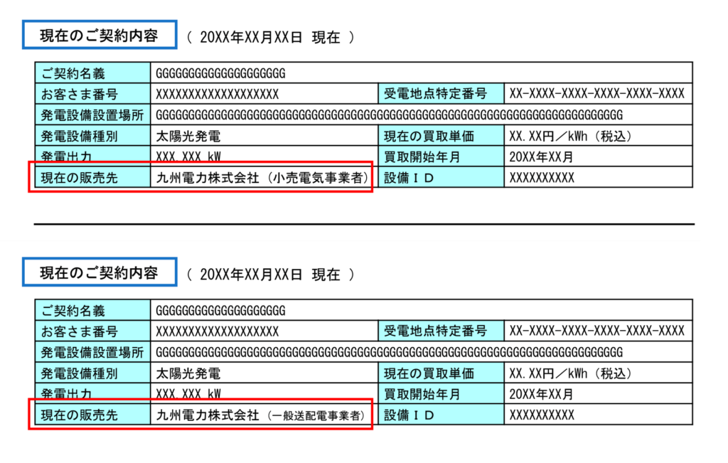 売電先の見分け方